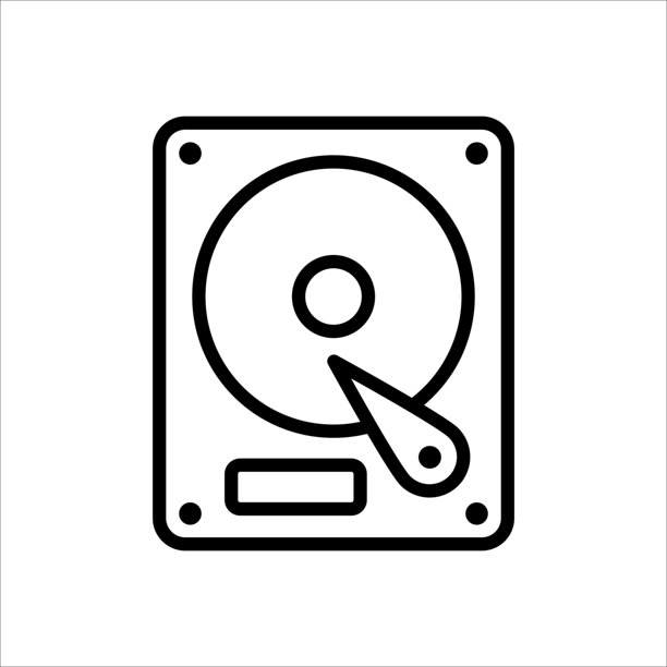 硬盘图标矢量设计模板，简单而干净图片下载