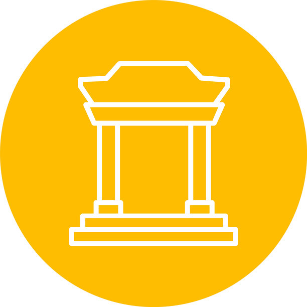 唐人街线路圆形图标图片下载