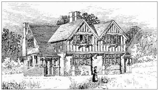 19世纪建筑：贝克斯希尔海边的小屋图片下载