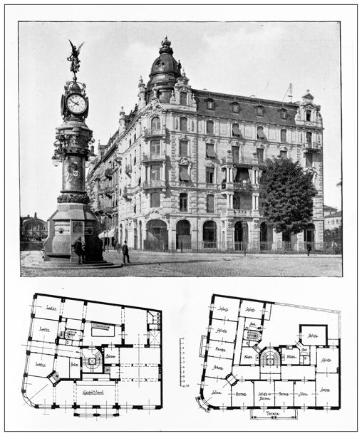 19世纪建筑：法兰克福凯瑟街图片下载