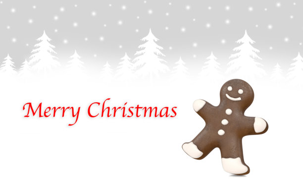 姜饼人饼干。圣诞快乐。图片下载