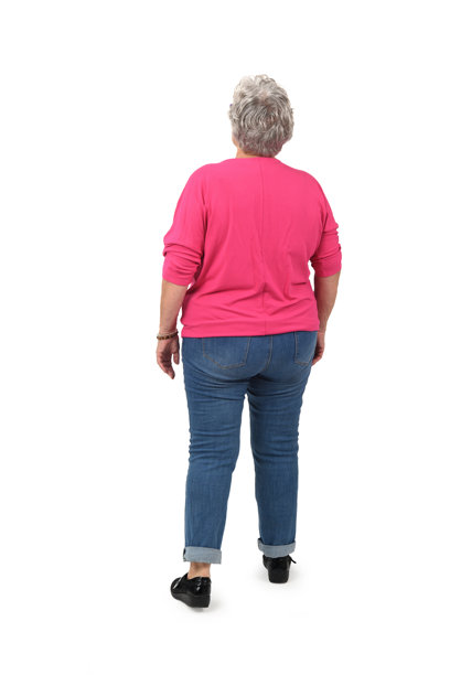 白色背景上的老年女性肖像图片下载