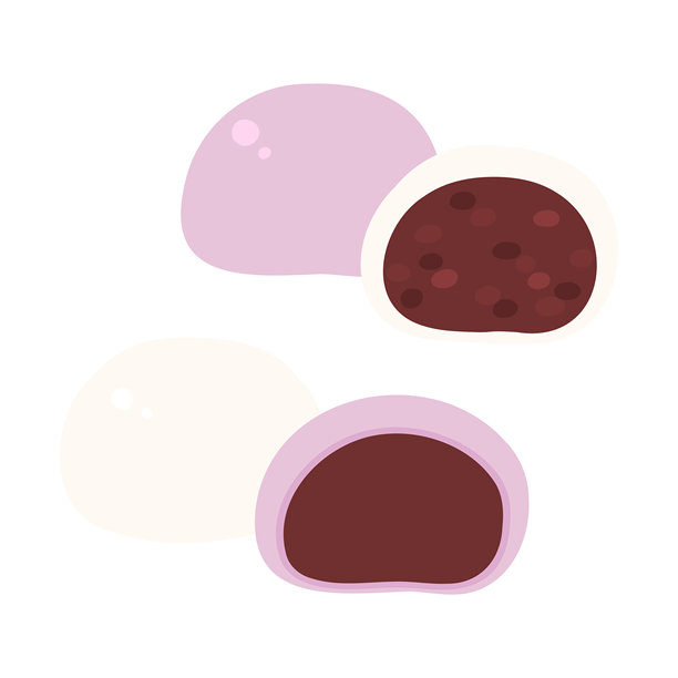 手绘的红白色包子插图图片下载