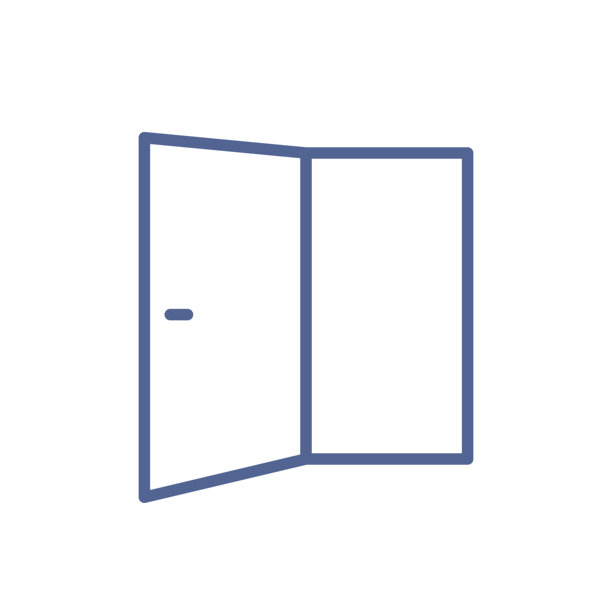 门图标，入口，欢迎和登录符号，线性门口图标，简单线条艺术开放门图标，用户界面设计的入口符号。图片下载