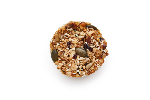 燕麦饼干饼干，孤立在白色背景上图片下载