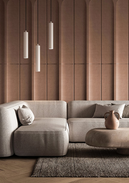 现代简约风格的客厅，展现时尚优雅的装饰选择，3D渲染图图片下载