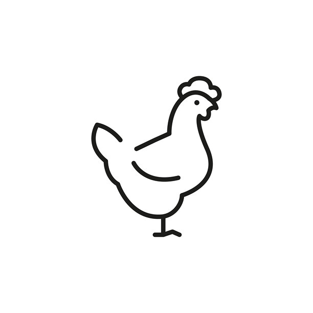 鸡的图标轮廓图片下载