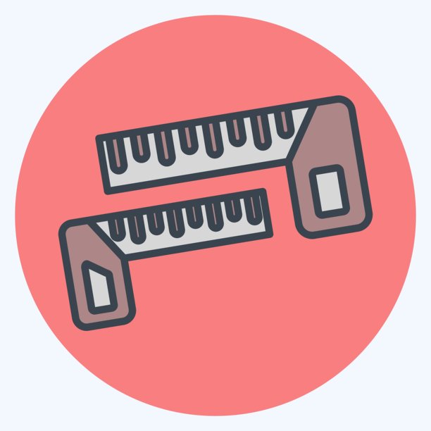 图标卡朋特广场。与测量符号有关。颜色搭配风格。简单的说明图片下载