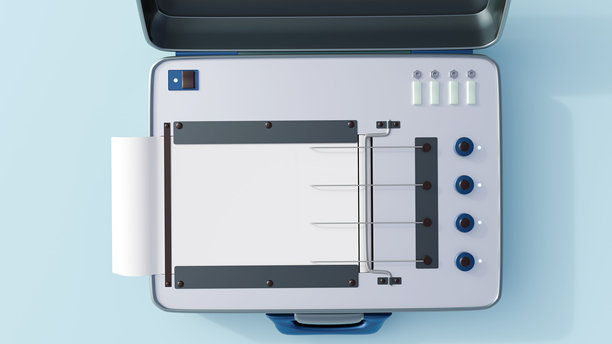 古董测谎仪的3D渲染图图片下载