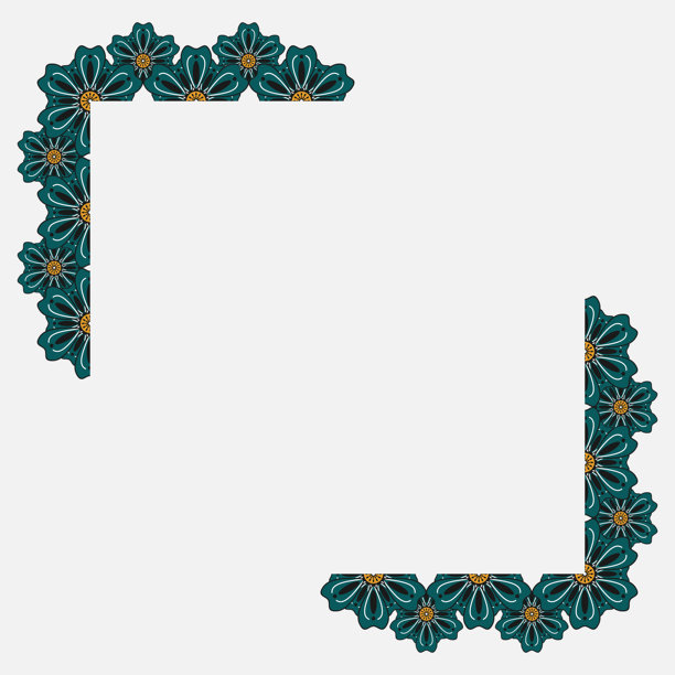尼日利亚花卉框架矢量设计图片下载
