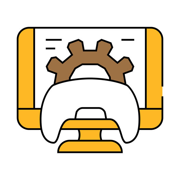 游戏开发优化图标彩色插图图片下载