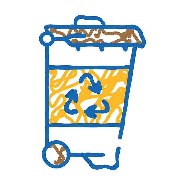 零废弃生活方式绿色生活图标涂鸦插图图片下载