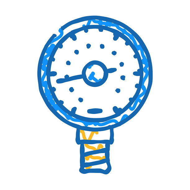 气压表气体服务图标涂鸦插图图片下载