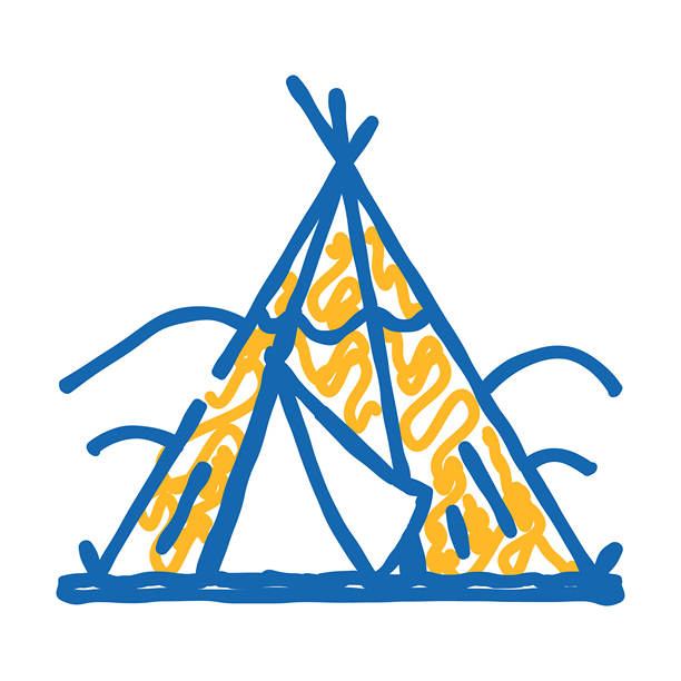 生态旅游绿色生活图标涂鸦插图图片下载