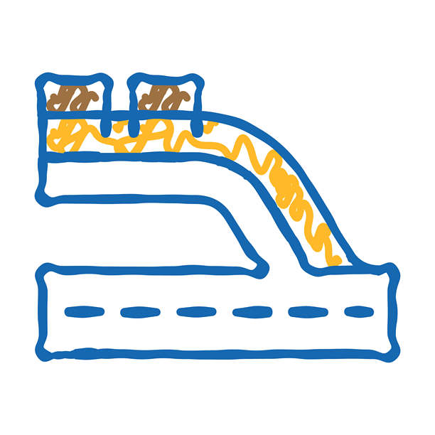 维修区车辆速度自动图标涂鸦插图图片下载