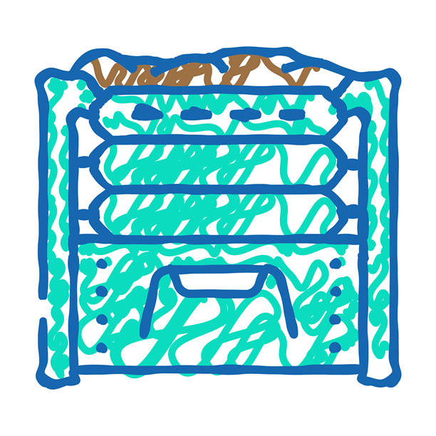 堆肥绿色生活图标涂鸦插图图片下载