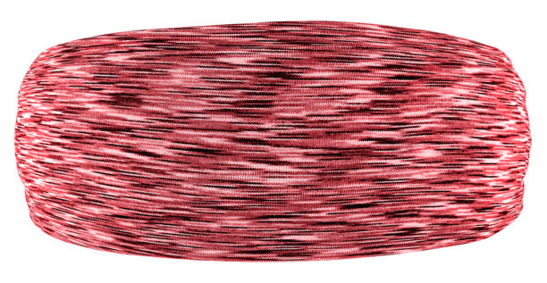 运动装备 - 红色训练发带，适合慢跑，背景为白色。健身用发饰。图片下载