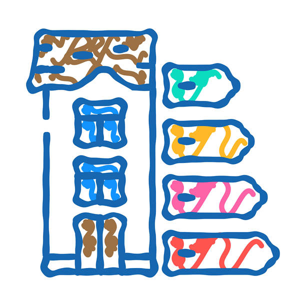 能源效率绿色生活图标涂鸦插图图片下载