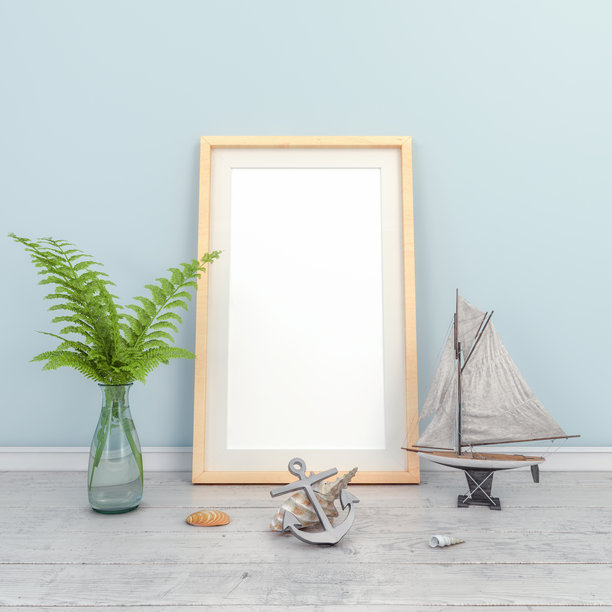 3D渲染的空白海报模型图片下载