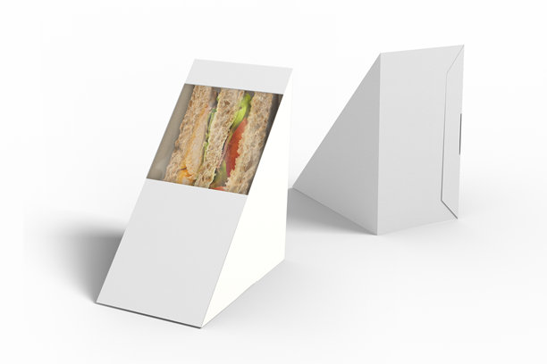 白色背景上的外卖快餐包装盒，模型，3D插图，3D渲染图片下载