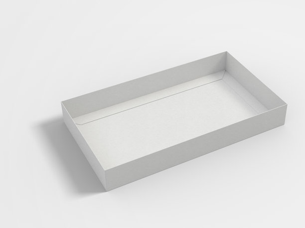白色背景上的外卖快餐包装盒，模型，3D插图，3D渲染图片下载