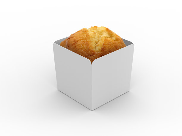 白色背景上的外卖快餐包装盒，模型，3D插图，3D渲染图片下载