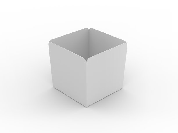 白色背景上的外卖快餐包装盒，模型，3D插图，3D渲染图片下载