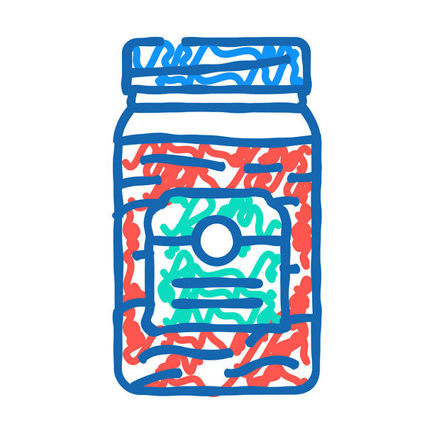 泡菜罐 韩国美食 图标 涂鸦 插图图片下载