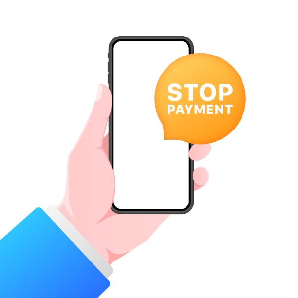 停止付款图标。智能手机图标。扁平风格。矢量图标。图片下载