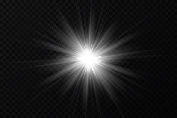 背景是光束或阳光束的矢量图。它展示了一种抽象的金色光芒，像聚光灯一样闪烁和闪耀，金色阳光在透明背景上闪烁。图片下载