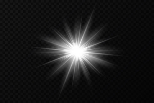 背景是光束或阳光束的矢量图。它展示了一种抽象的金色光线，像聚光灯一样闪烁和闪耀，带有金色阳光的闪光，背景透明。图片下载