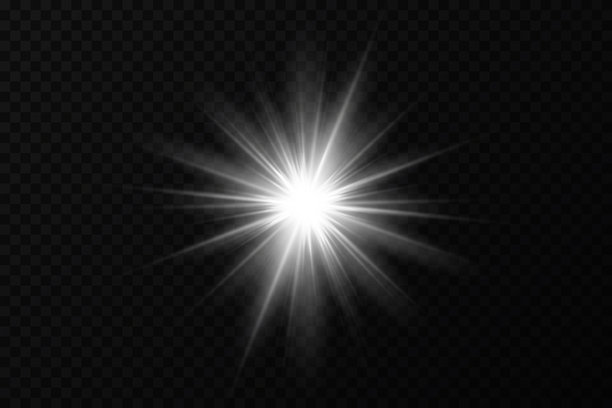 背景是光束或阳光束的矢量图。它展示了一种抽象的金色光芒，像聚光灯一样闪烁和闪耀，金色阳光在透明背景上闪烁。图片下载