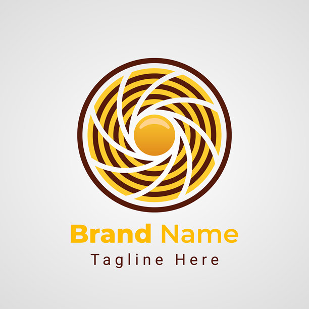 面条相机标志，中间的面条和鸡蛋组合形成镜头相机。图片下载