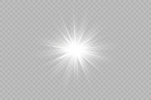 背景是光束或阳光束的矢量图。它展示了一种抽象的金色光芒，像聚光灯一样闪烁和闪耀，金色阳光在透明背景上闪烁。图片下载