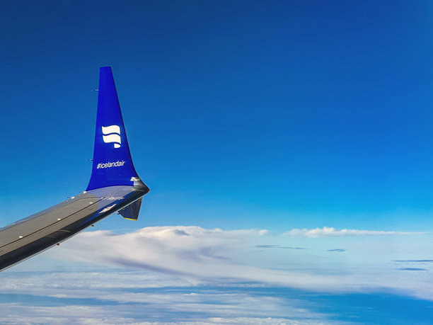 冰岛航空公司运营的客机翼尖图片下载
