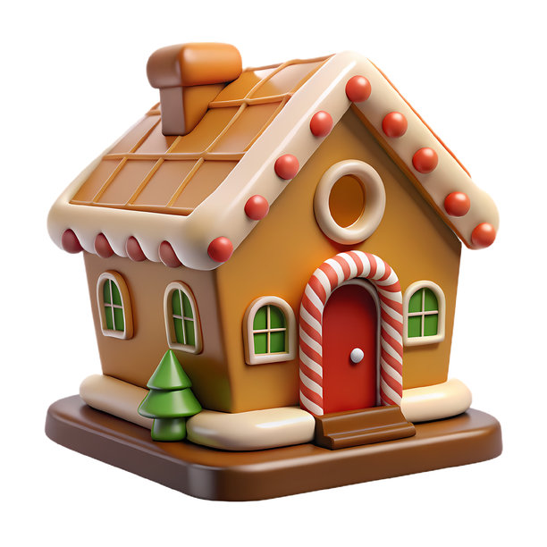 圣诞姜饼屋3D图标图片下载