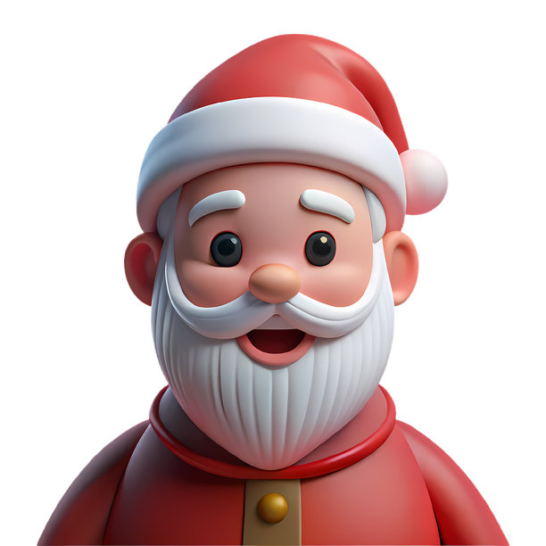 优雅的圣诞老人3D图标图片下载