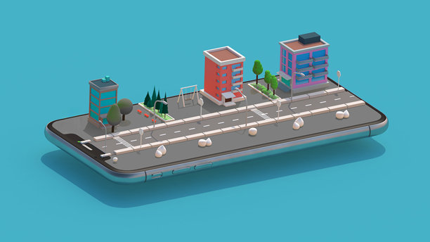 移动端2.5D城市图片下载