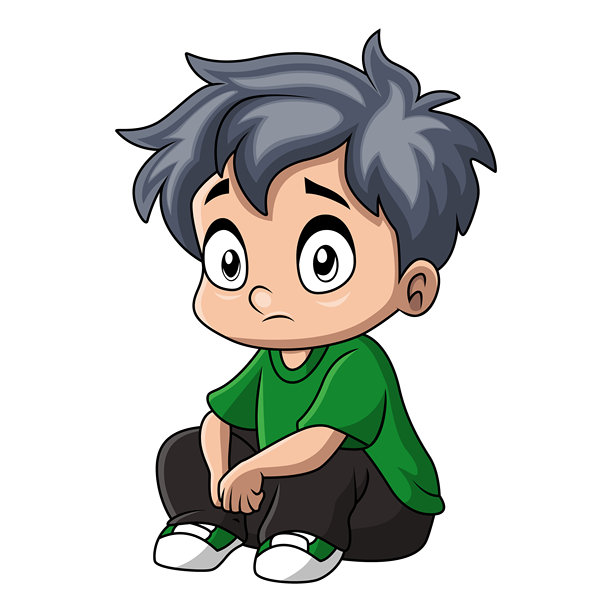 可爱男孩悲伤的表情图片下载