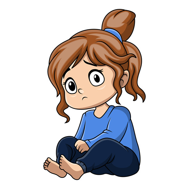 可爱女孩悲伤的表情图片下载