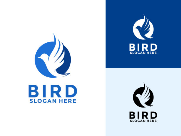 鸟类标志矢量图，鸟类标志设计图标模板图片下载