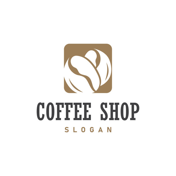 复古风格的咖啡豆饮品设计logo简单概念插图模板图片下载