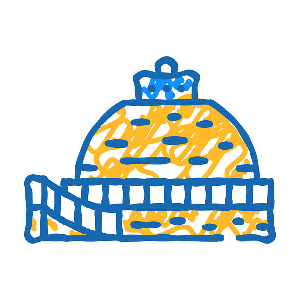 佛教图标涂鸦插图的舍利塔纪念碑图片下载