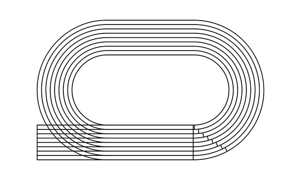 跑道印刷。体育场俯视图。用于短跑、马拉松或其他田径比赛的赛道，独立于白色背景。矢量图形插图图片下载