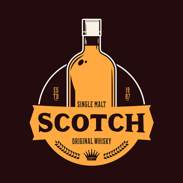 威士忌符号的矢量图图片下载