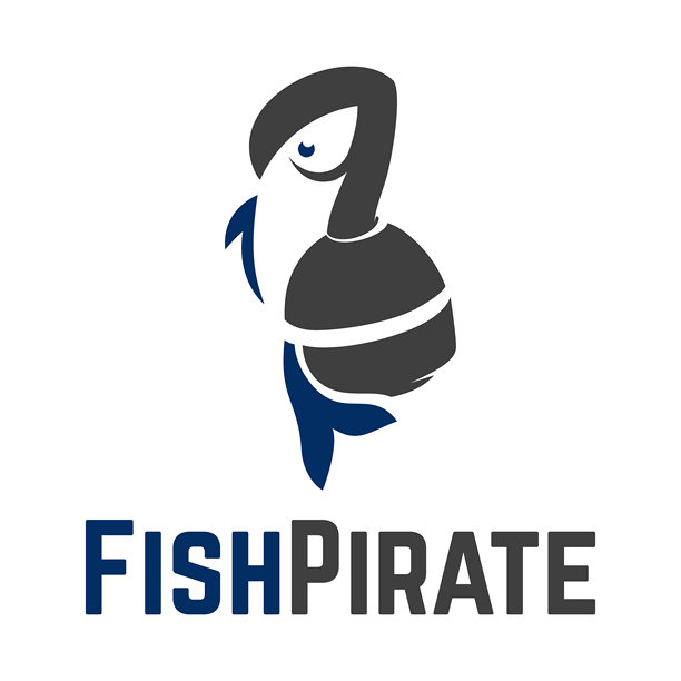 鱼海盗扁平极简设计标志图片下载