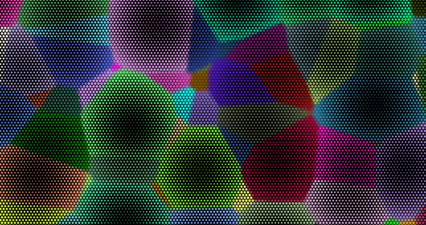 抽象几何彩色图形设计印刷蜂窝图案。矢量插图。图片下载