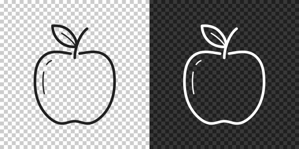 苹果。设计图标，背景为空白图片下载