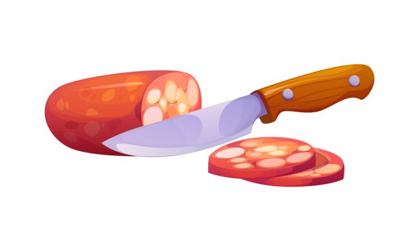 切好的香肠片，烹饪过程图片下载