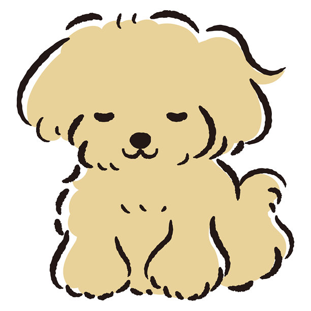 手绘插图：一只狗在鞠躬图片下载